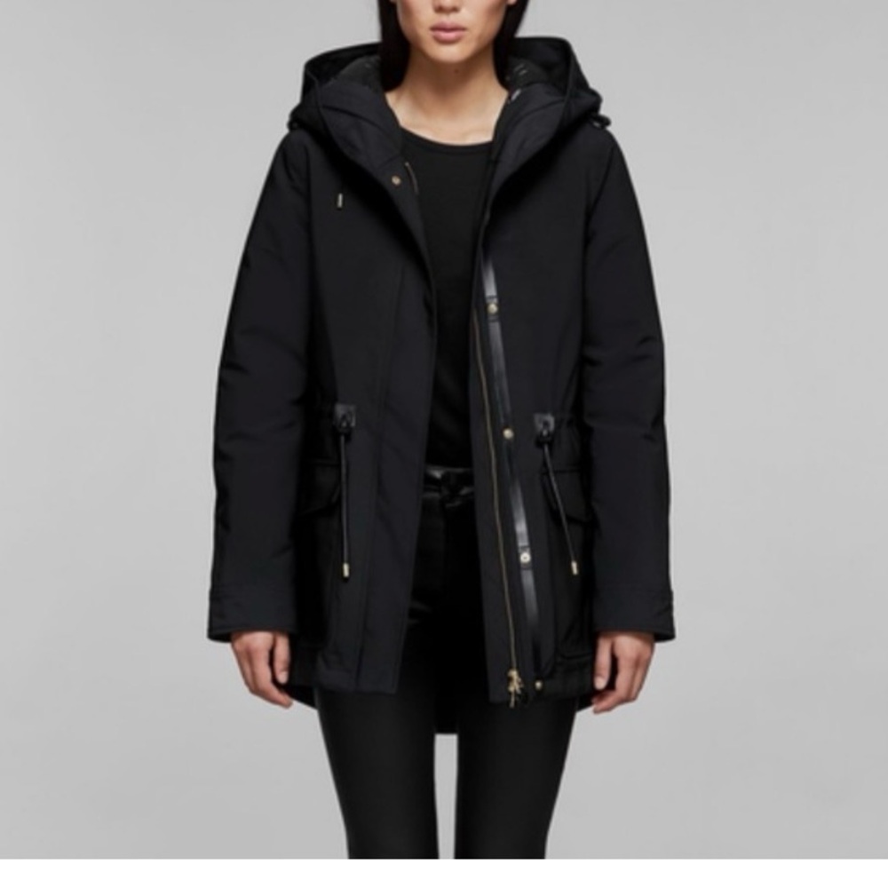 Mackage Dark Blue Hooded Utility Jacket
